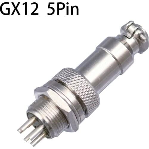 1pcs GX12 5 Pin Male & Female 12mm Wire Panel Connector Aviation Plug L91 GX12 Circular Connector Socket Plug Free Shipping