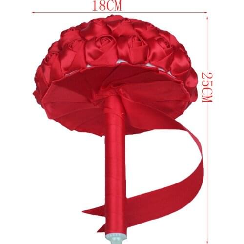 1Piece Simple Cream Ivory Silk Bridal Bouquets Artificial Flowers Bridesmaid/Bride Bouquet Decoration Customized