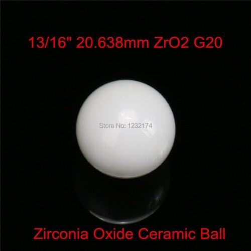 13/16" 20.638mm Zirconia Ceramic Ball G20 ZrO2 used for valve ball,bearing,homogenizer,sprayer,pump 20.638mm ceramic ball
