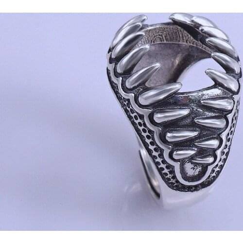 15*16mm 925 STERLING SILVER men women Semi Mount Bases Blanks base blank Pad ring Setting jewelry findings diy dragon claw A2571