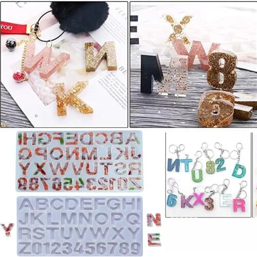 26 English Letter Epoxy Resin Molds Mixed Style Silicone Casting Molds DIY Supplies for Jewelry Making Findings