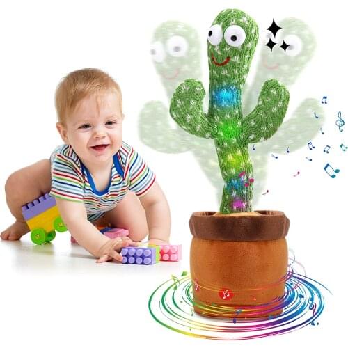 Dancing cactus talking cactus Stuffed Plush Toy Electronic toy with song plush cactus potted toy Early Education Toy For kids