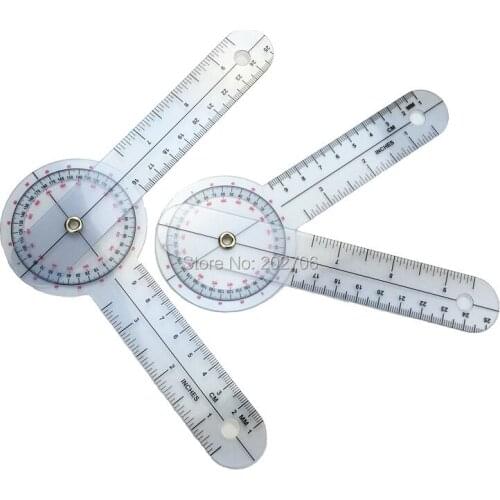 6inch goniometer protractor Angle ruler medical ruler Tape Measure PVC Ruler 20pcs/lot