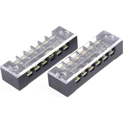 6Points Screw Terminal Blocks Bus Bar Power Distribution Terminal Block Set 15A 600V Fashion Brand New High Quality