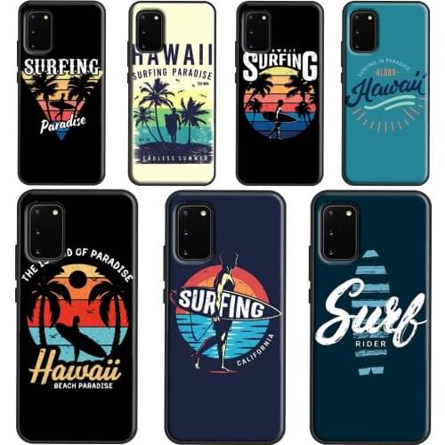 Surfing Hawaii Paradise Case For Samsung S10 S8 S9 Plus S20 Ultra Coque For Galaxy Note 20 Ultra Note 10 Plus