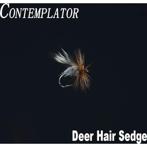 CONTEMPLATOR 5pcs 14# Deer Hair Sedge Dry Fly Trout Flies Good Versatile Pattern Floating Salmon Flies Fly Fishing Lures
