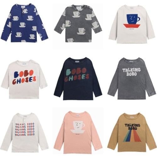 Childrens 2021 New Fall BC Long-Sleeved T-Shirt Youth Clothing Boys' Clothes Girls' Clothes Baby Clothes Graphic T-Shirt