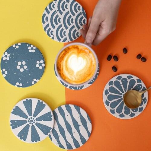 Diatomite Mug Mats Water Absorption Tea Cup Coffee Coaster Kettle Tableware Pads Cup Placemat Bowl Pad For Kitchen Hot Sell