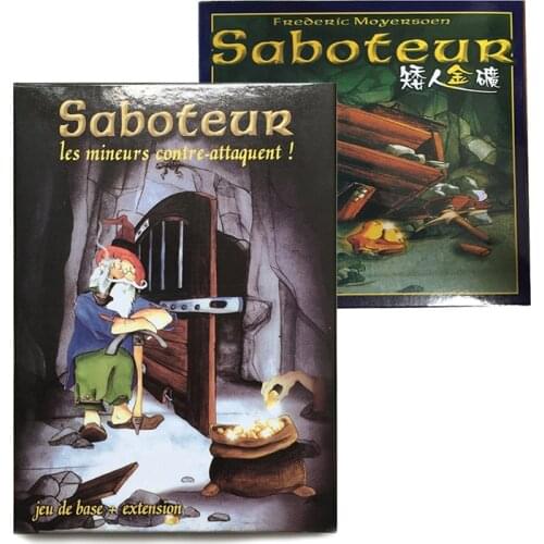 Saboteur 1 & Saboteur 1+2 Expansion Board Game 3-12 Players Gold Reap Strategy Game Jeux de Societe Les mineurs contre-attaquent