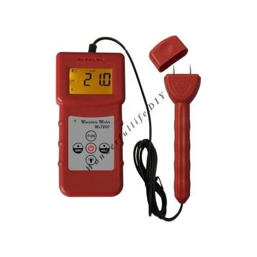 Hygrometers 2 Pin Wood Moisture Meter for measuring moisture content of wood, Timber, paper MS7200 humidity