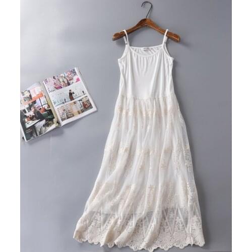 Sweet Mori Girl Retro Petticoat Dress Korean Womens Modal Stitching Mesh Lace Bottoming Party Dress Vestido Feminino Lady Dress