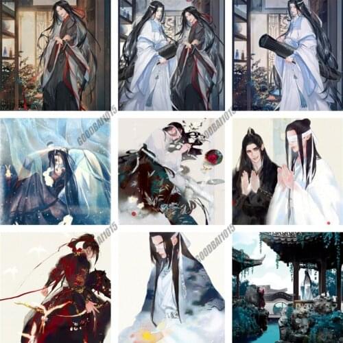 Mo Dao Zu Shi 5d Diy Diamond Painting Anime Cross Stitch Kits Mosaic Diamond Embroidery Full Drill Home Decor Christmas Gift