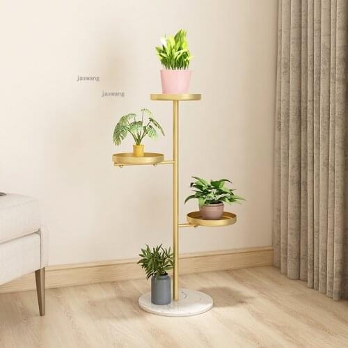 Nordic Wrought Iron Home Furniture Plant Stand Simple Living Room Plant Rack Decoration Balcony Multi-layer Floor Flower Shelves