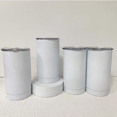 New 12oz Sublimation Straight Tumbler Stainless Steel Vacuum Skinny Tumblers Double Wall Insulated Coffee Cup For Wedding Gift