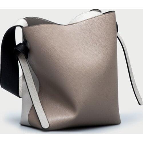 2019 New Style Simple Bucket Bag Womens Fashion Korean-style Large Bag Casual Different Size Bags Large Capacity Shoulder Bag