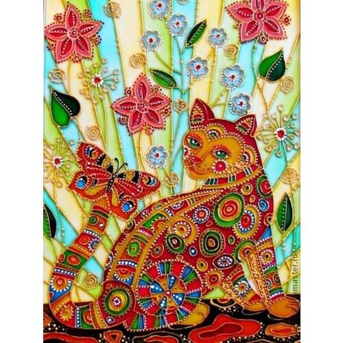 Needlework Full Embroidery Painting Cross Stitch Animal Diy Diamond Painting Kits Cross Square/round Diamond Painting Art Cat