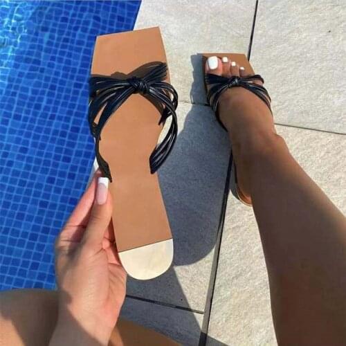 Square Head Sandals Fashion Summer Solid Color Slippers Open Toe Outdoor Casual Womens Shoes Plus Size
