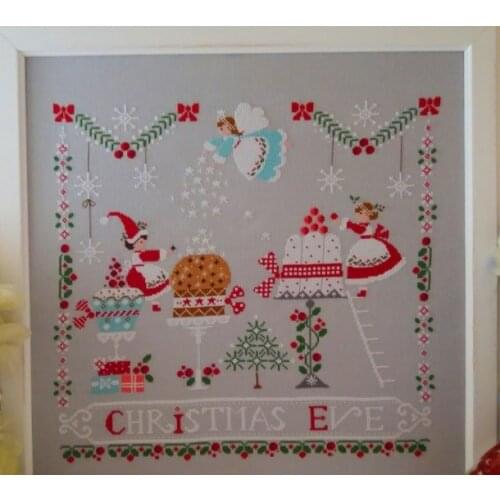 Counted Cross Stitch Kit Christmas Eve Angel Fairy Cake Dessert