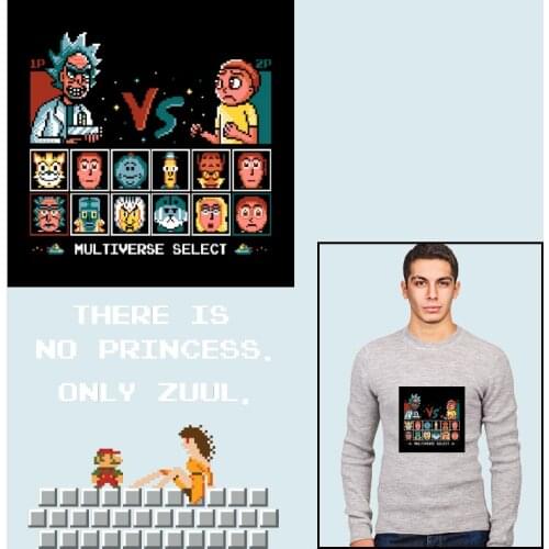 Game interface Heat-sensitive patches Heat Transfer PVC Patch for Clothing DIY T-shirt Stickers on Clothes DIY Appliques