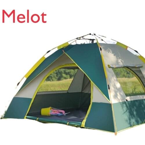 Tent Outdoor Camping Beach Thickened Full Set Automatic Rainproof Folding Camping Rainproof Indoor Single Person Portable