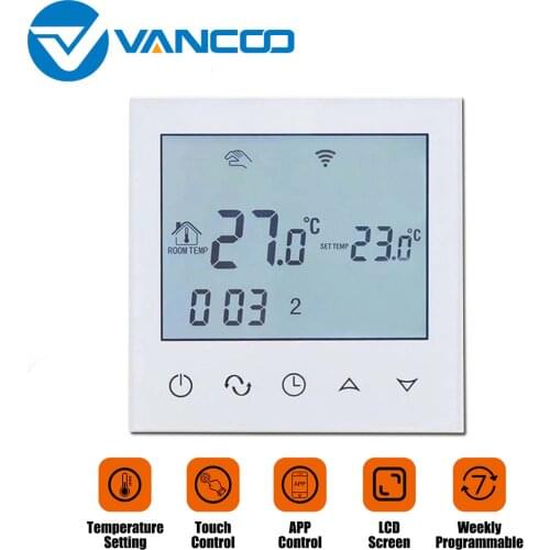 Vancoo Smart Thermostat 220V for Electric Heating Thermoregulator Wifi Underheating Temperature Controller Work with Beok APP