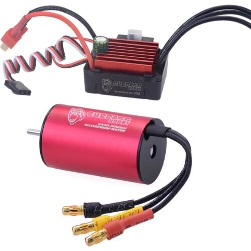 Surpass Hobby KK Waterproof Combo 2440 4000KV Brushless Motor +35A ESC for Tamiya Axial 1/16 1/18 RC Car Model
