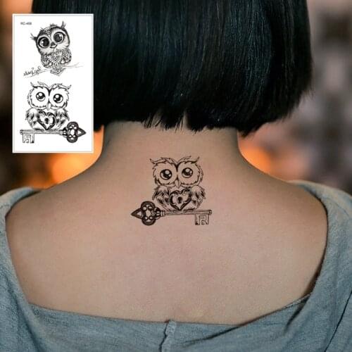 1PCS Cute OWL Waterproof Temporary Tattoo Stickers Body Art Makeup Water Resistant Sticker Women /men