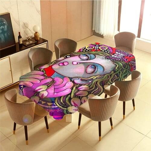 I Wish Flowers Like Beautiful Girls Colorful Tablecloth Art Indoor And Outdoor Decoration