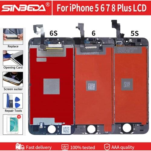 Original Quality LCD For iPhone 5 5S 6 6S 7 8 Plus LCD Display With 3D Force Touch Screen Digitizer Assembly For iPhone 5 6S LCD