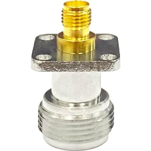 1pc N Female Jack to SMA Female Jack RF Coax Modem Adapter Convertor Connector 4-hole panel mount Goldplated NEW wholesale
