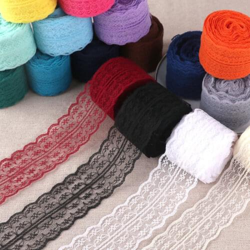10Meters/Roll 4.5cm Beautiful Lace Trim DIY Apparel Sewing & Fabric Wedding Christmas Decoration Floral Embroidered Lace Ribbon