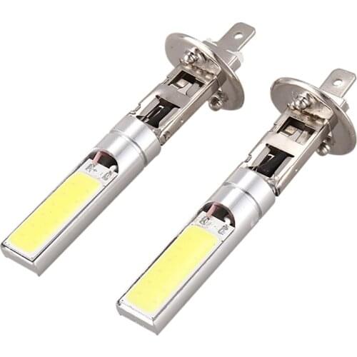 2X H1 Xenon White 6000K 7.5W COB LED SMD DRL Driving Fog Beam Head Light Bulb