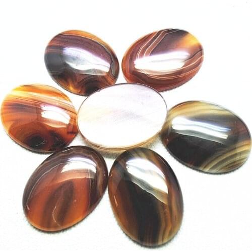 3PCS Nature Carnelian Stone Cabochons NO Hole Size 30X40MM Oval Shape DIY Jewelry Accessories TOP Sells Free Shipping