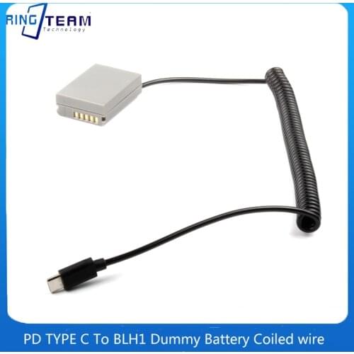 For Olympus OM-D E-M5 II 2 E-M1 PEN E-P5 Digital Camera PD Power Adapter to PS-BLN1 BLN-1 BLN1 TYPE-C Spring Wire Dummy Battery
