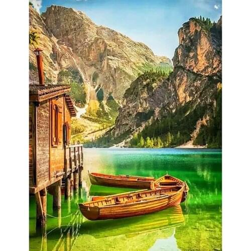 DIY 5D Diamond Painting Sunset Beach Diamond Embroidery Sea View Cross Stitch Full Round/Square Drill Art Home Decor Manual Gift