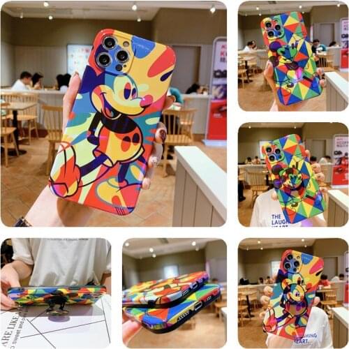 Disney cartoon Mickey Mouse tpu phone case For Apple iPhone 11 12 Pro Max mini 7 8 XR X XS MAX 7 8plus Shockproof Case Cover