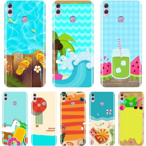Back Cover For Huawei Honor 7 7S 7X 7A 7C Pro 10 9 8 8X MAX Silicone Soft Travel Beach Phone Case For Huawei Honor 7 8 9 10 Lite