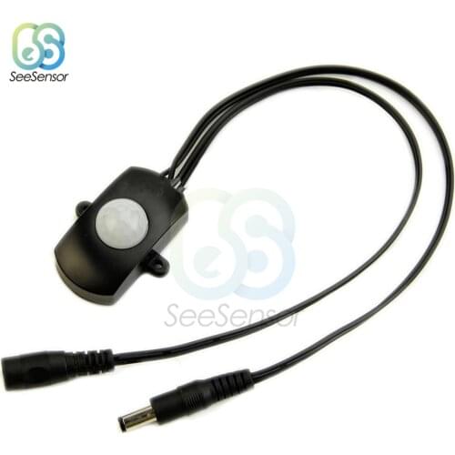 White/Black DC 5V 12V 24V 5A PIR Sensor Switch Mini PIR Infrared IR Motion Sensor Detector Switch Module for LED Strip Light