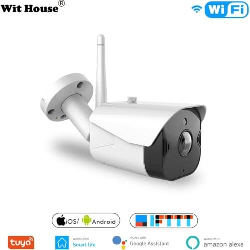 Tuya Smart Life HD 1080P IP66 Waterproof Outdoor IP Camera P2P WiFi Security Camera Bullet CCTV Surveillance Camera with RJ45