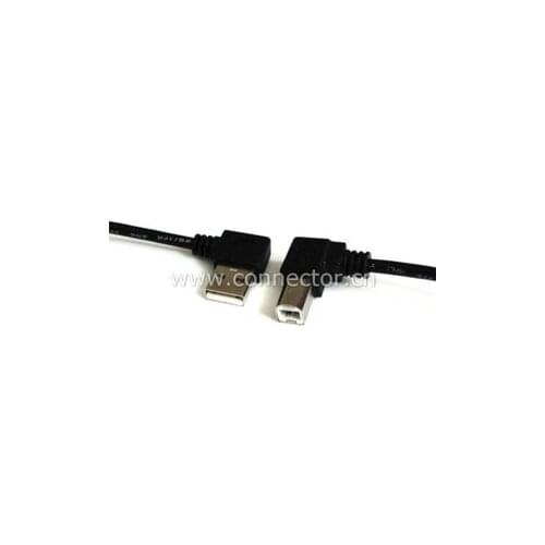 Xiwai 50cm Right Angled 90 Degree USB 2.0 A Male to B Male Printer Scanner Cable