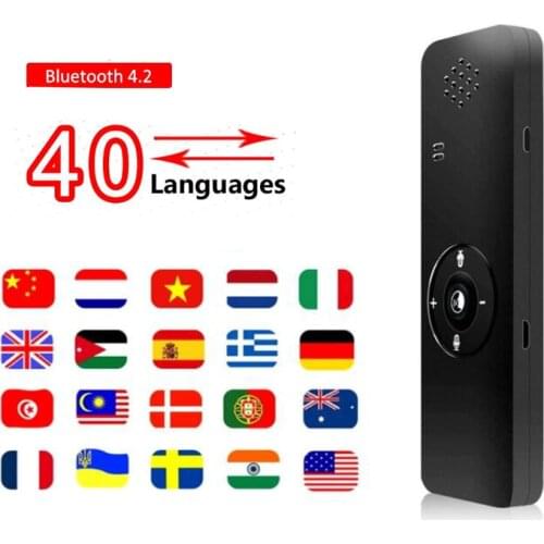 Mini Pocket T11 Interpreter Smart Bluetooth 40 Language Translator Device Real Time Mutual Translation For Travelling Business