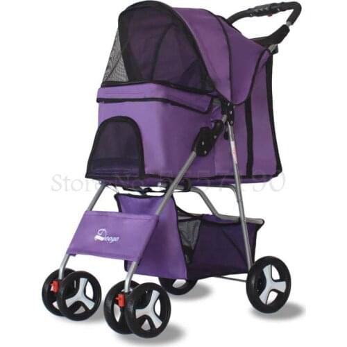 Pet stroller cat stroller pet stroller pet out trolley Teddy stroller cat stroller lightweight folding