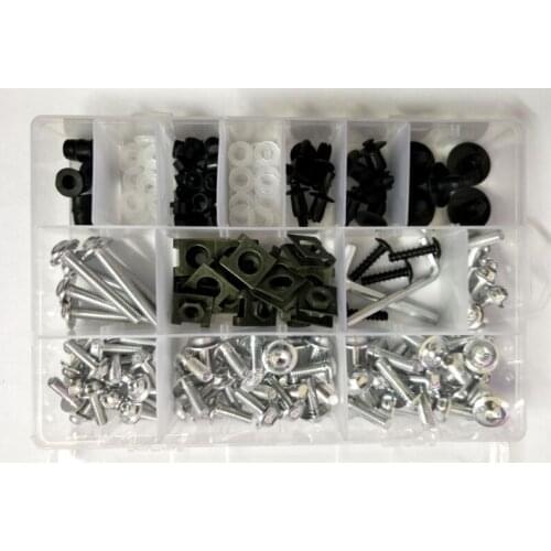 Motorcycle Fairing Bolts Kit Screw Nuts set Clips For Kawasaki ZR750 ZEPHYR ZX6 ZX9R ZXR400 ZZR600 VERSYS 1000