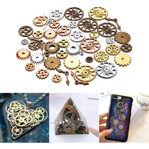 50 100g Metal Gear Clock Hand Jewelry Filling UV Resin Epoxy Mold Making Fillings Accessories For Handmade DIY Jewelry Crafts
