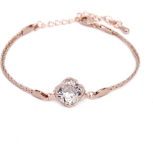 Fashionable and Exquisite Zircon Rose Bracelet for Ladies