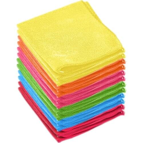 MONGKA Microfiber Cleaning Cloth Towel Absorbent No Scratch Polishing Detailing Rags.11.5x11.5inches