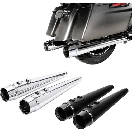 Motorcycle 4" Megaphone Exhaust Pipes Slip-on Mufflers For Harley Touring Road King Electra Glide Street Road Glide 1995-2016