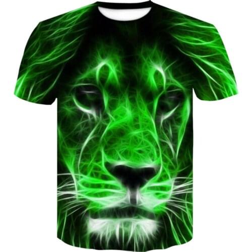 Animal Lion tiger face mans 3D printe T-shirt casual majestic summer t shirt Fashion Tshirt Harajuku oversized t shirt s-6xl