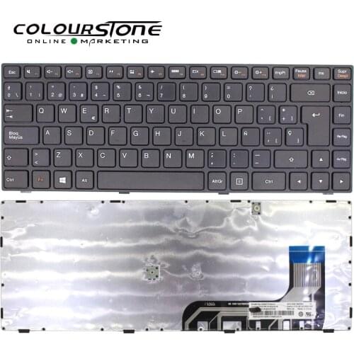 New SP Laptop Keyboard For Lenovo Ideapad 100-14IBY 100-14 5N20H47046 PK131EQ1A12 Spanish Notebook Black Teclado With Frame