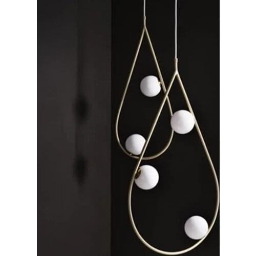 Pearls Pendant Light Retro Nordic glass lamp industrial metal pendant light for kitchen dining room kitchen island lamp